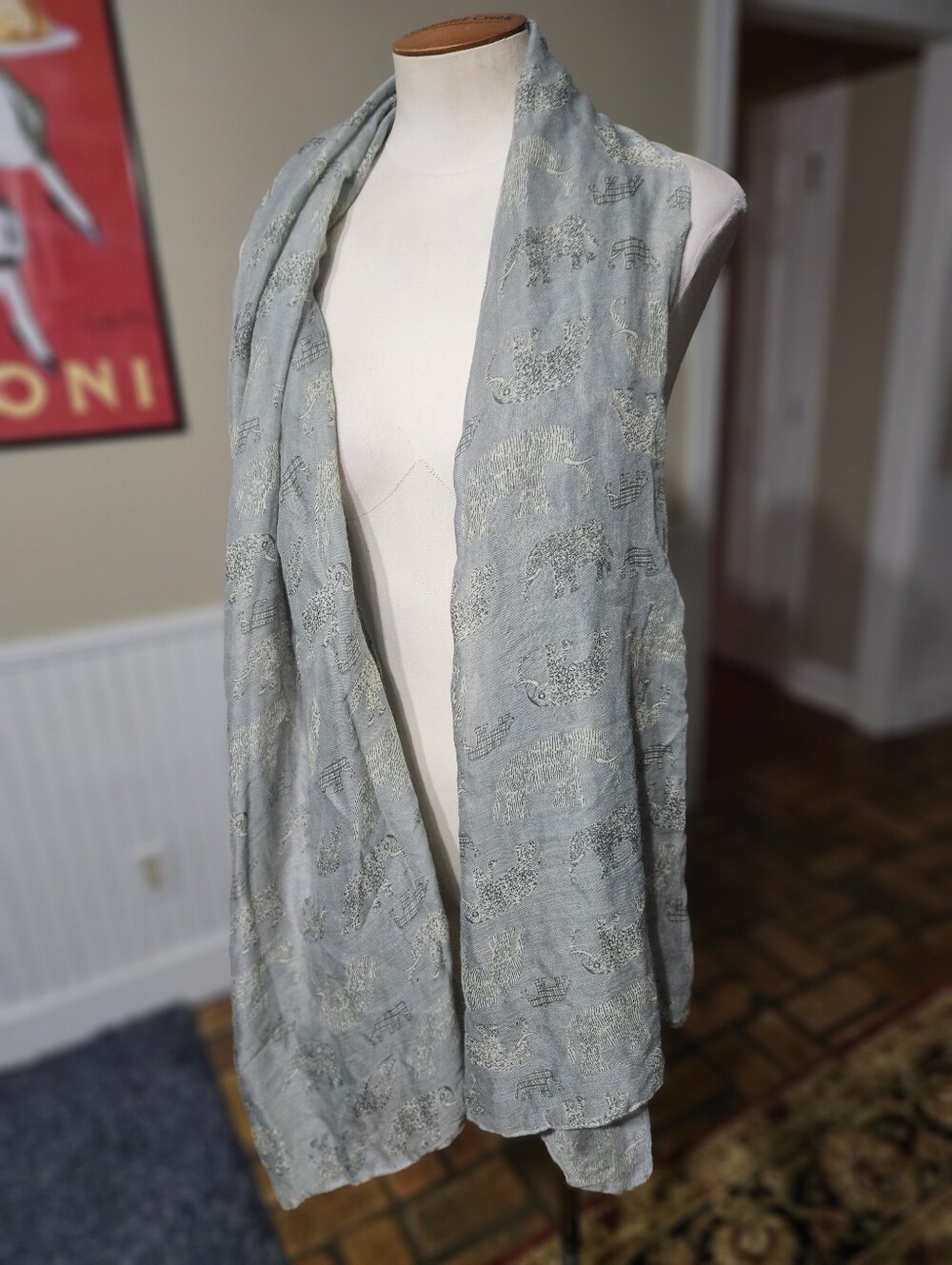 Gray Elephant Scarf